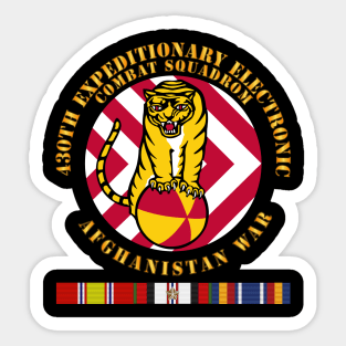 430th EE Combat Squadron -Afghan War w AFGHAN SVC Sticker